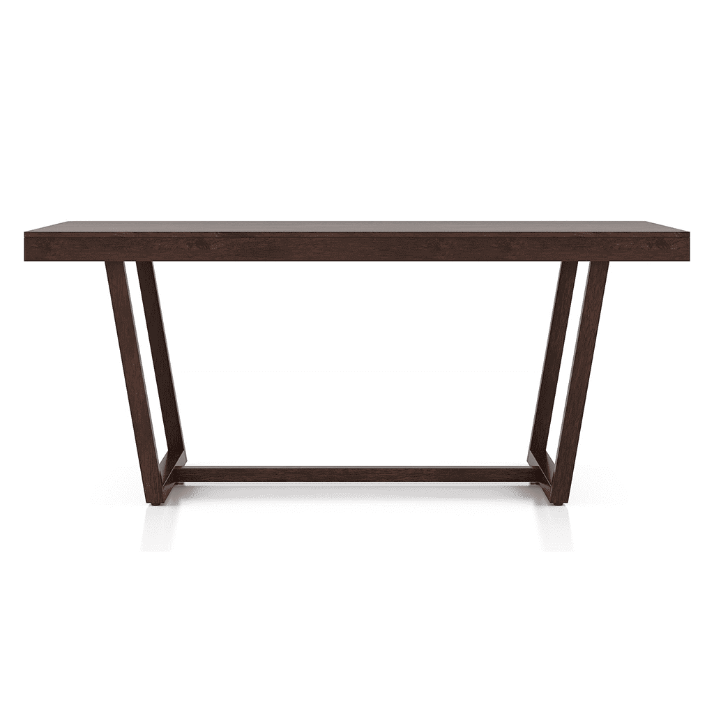Caprica 6 Seater Dining Table In Mango Walnut Finish