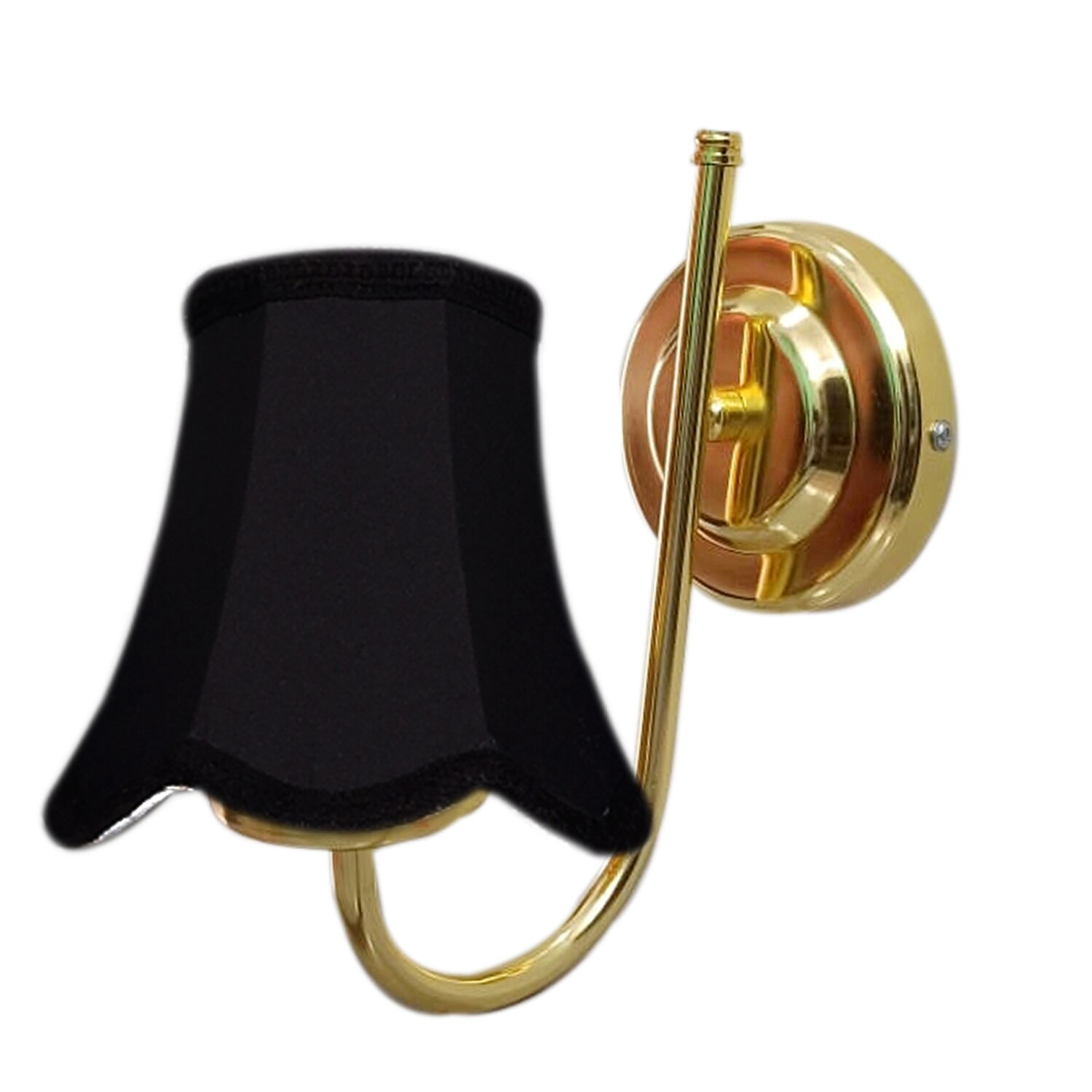 Devansh Gold Wall Mounted Lamp With Black Cotton Shade