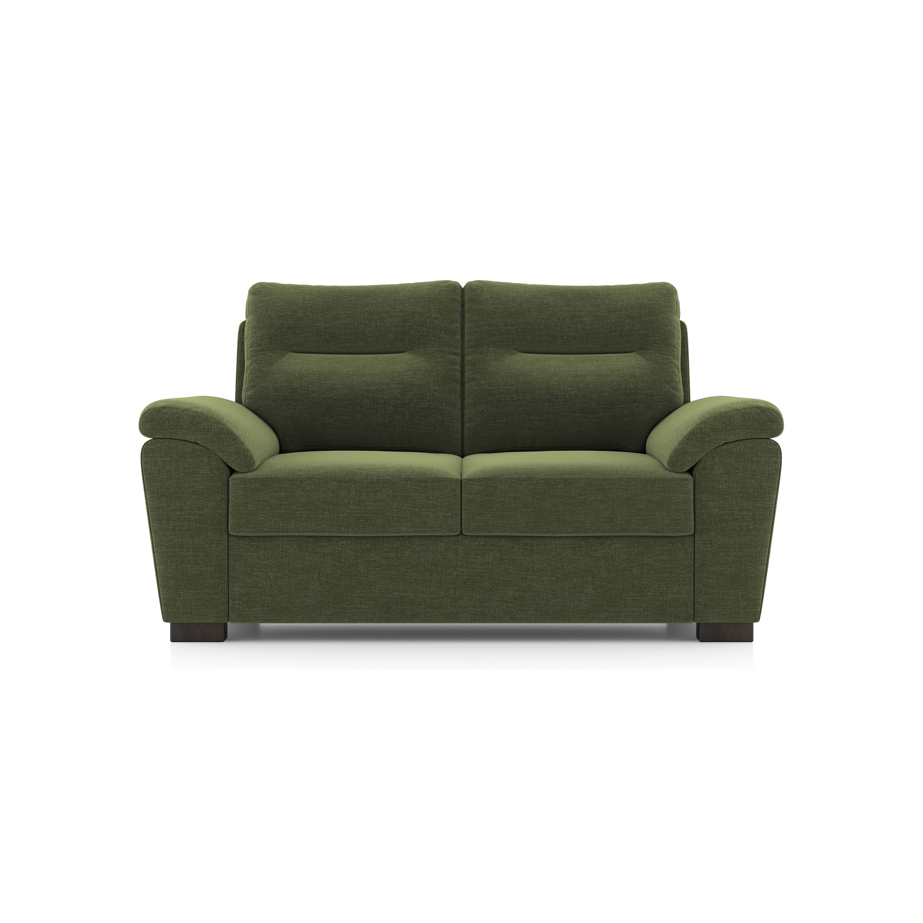 Adelaide Essential 2 Seater Fabric Sofa In Moss Green