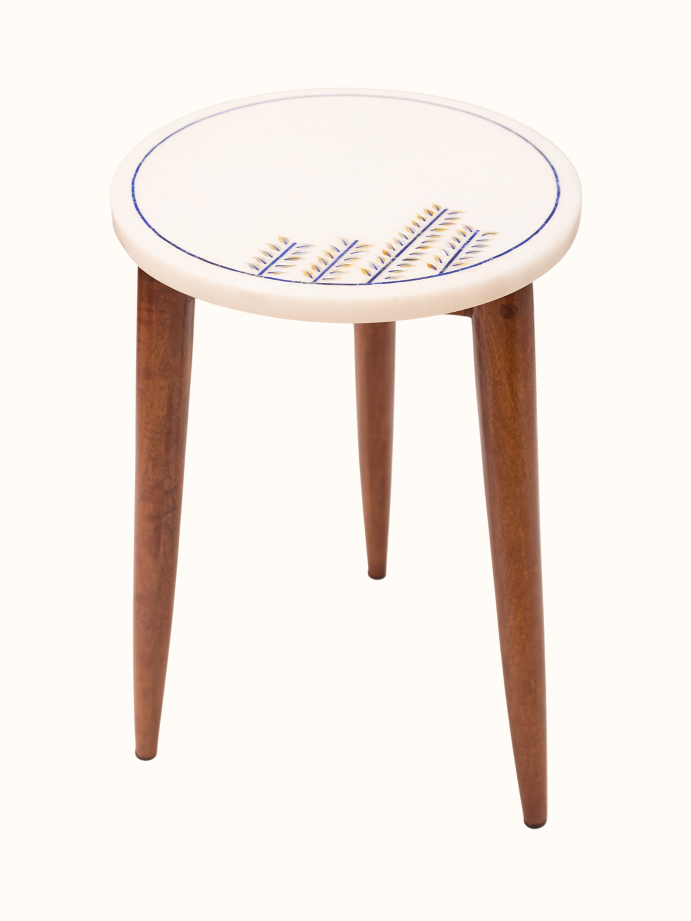 Front view of Pacchikari Mango Wood End & Side Table