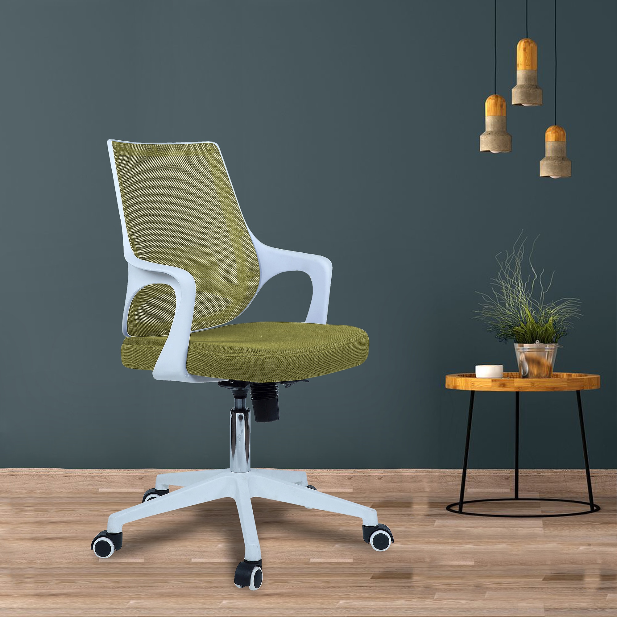 Xeanea Mid Back Ergonomic Chair in Pearl Green Colour - Furniturstation