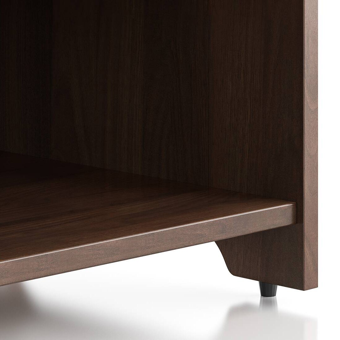 Misosa Engineered Wood Bedside Table in Classic Walnut Finish