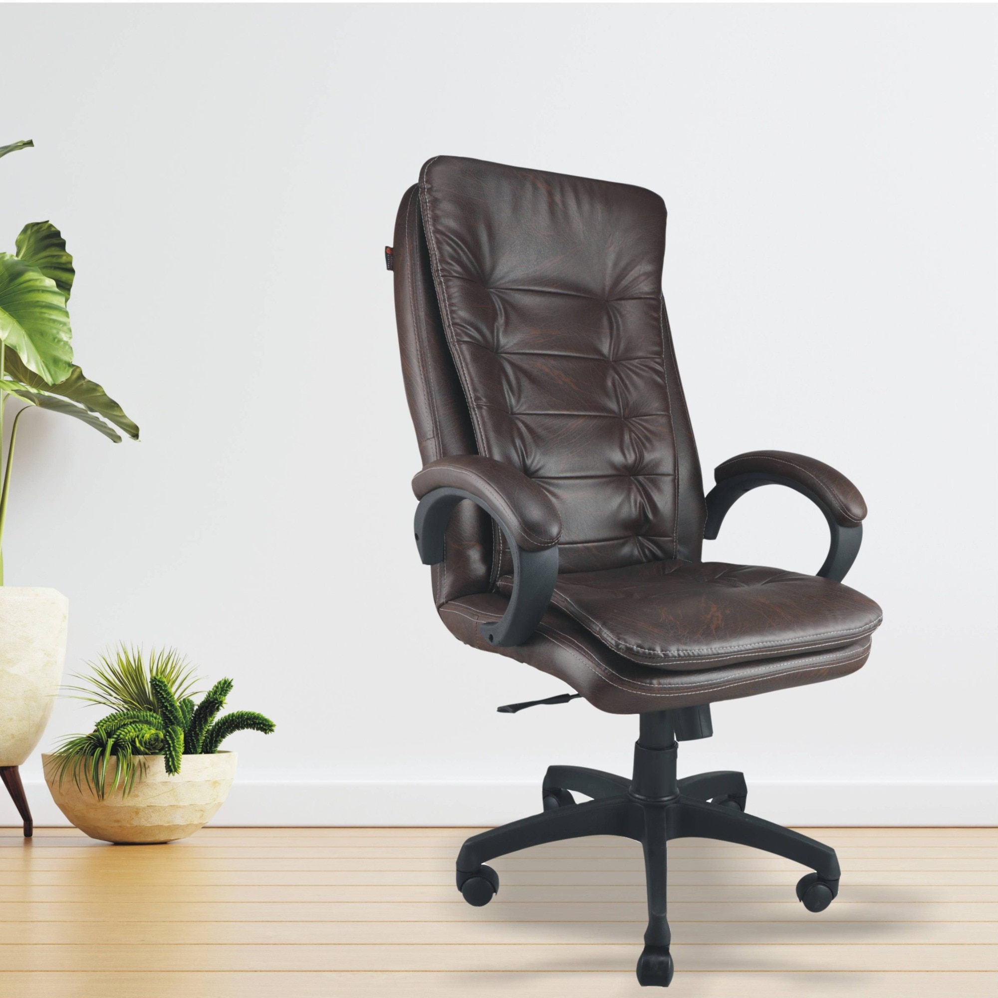 Nolan High Back Executive Office In Brown Colour - Adiko Systems