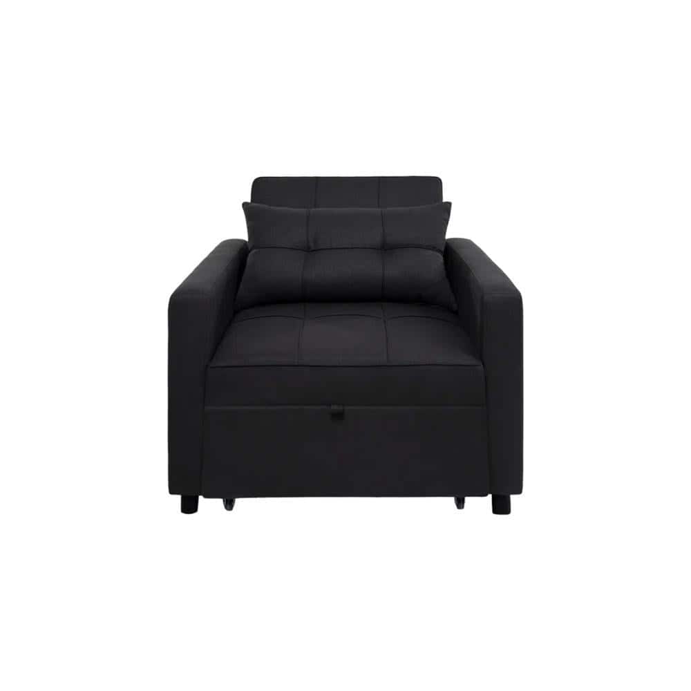 Gilbertson 1 Seater Sofa Cum Bed In Black Color