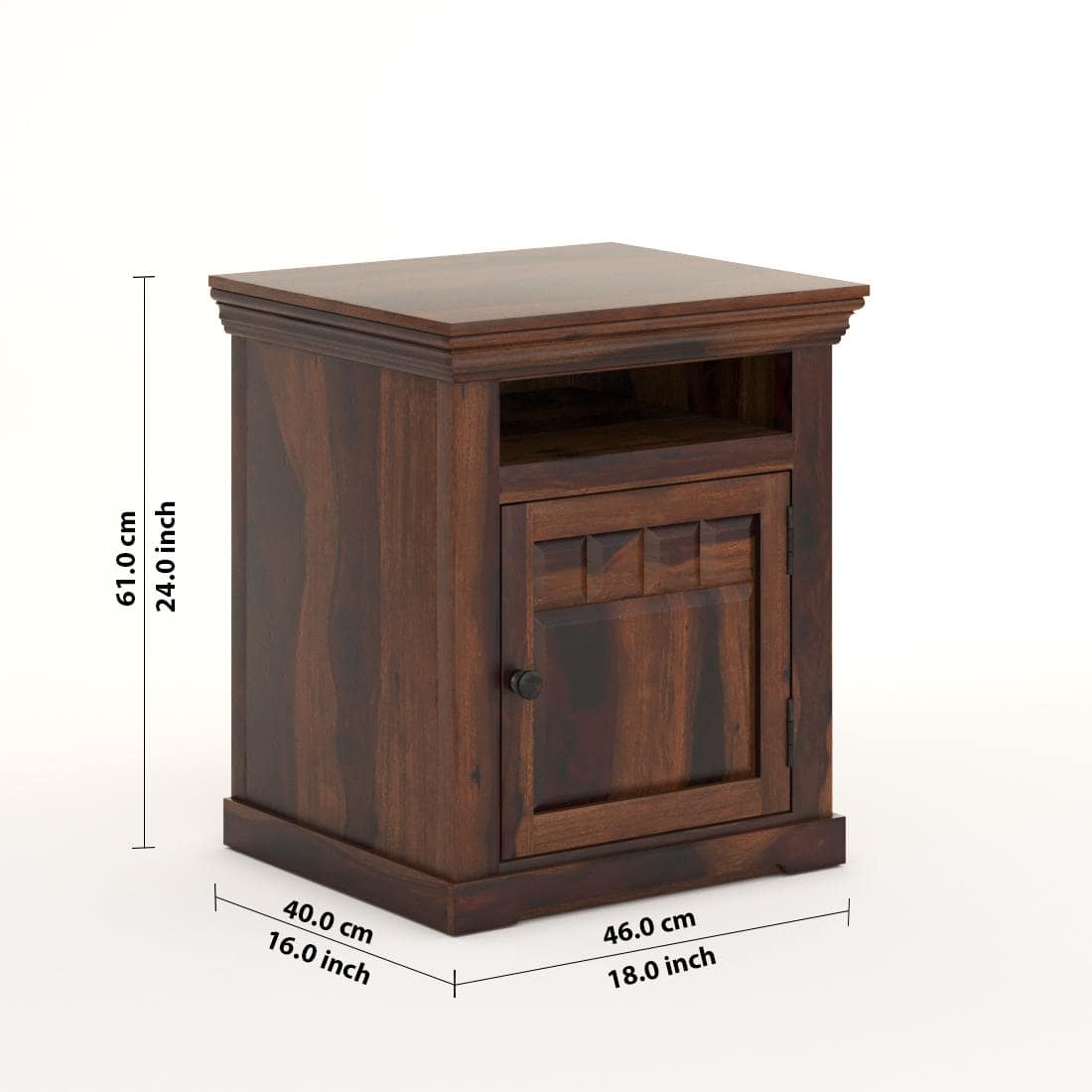 Prashiv Solid Wood Bed Side In Provincial Teak Finsh