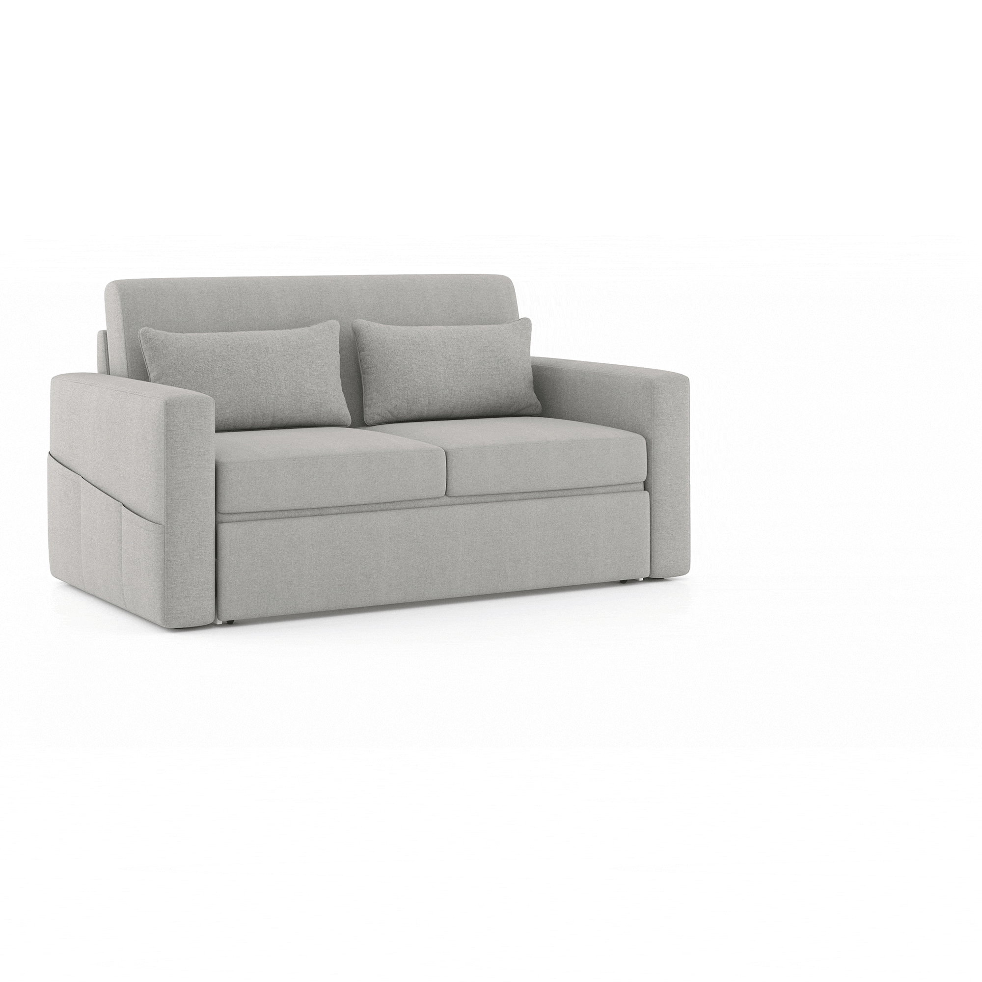 Camden Compact 3 Seater Pull Out Sofa cum Bed In Vapour Grey Colour
