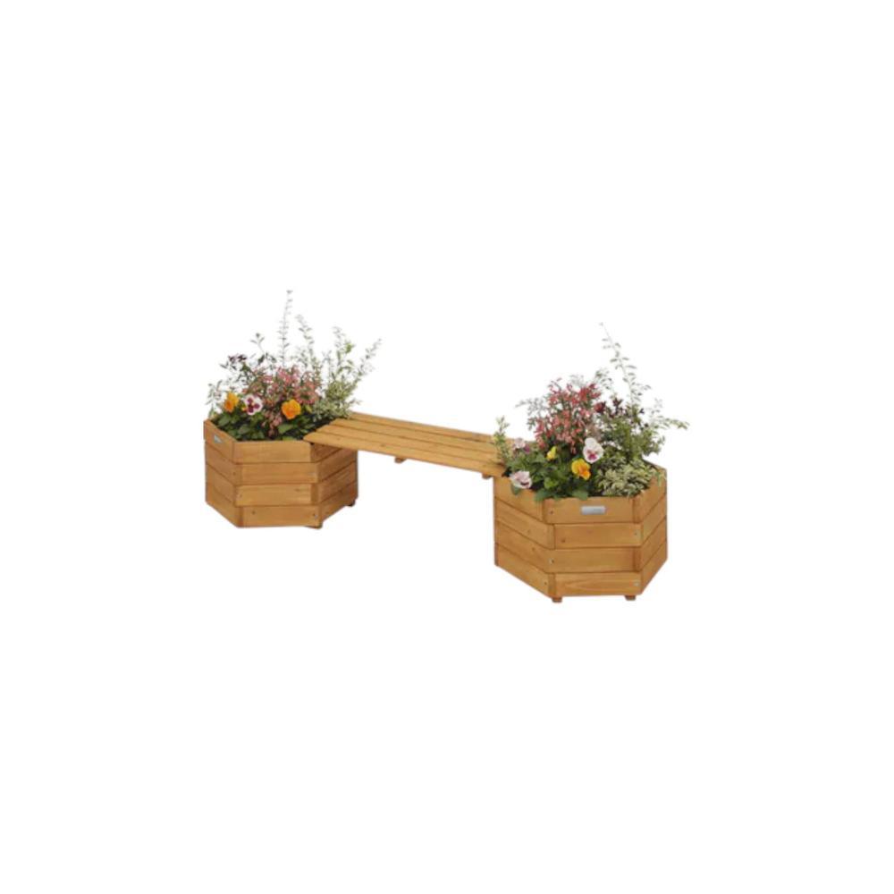 Wood Deco Hexagon Planter 45cm