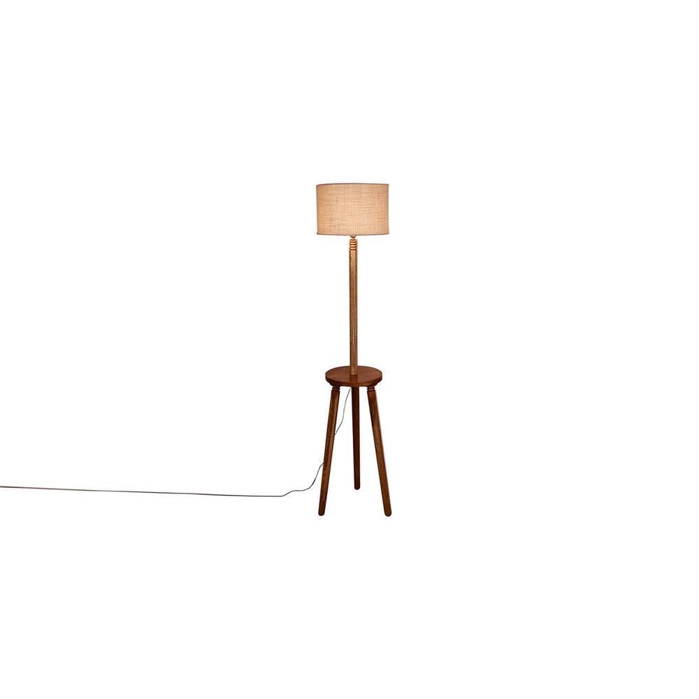 Harmon White Cotton Shade Floor Lamp