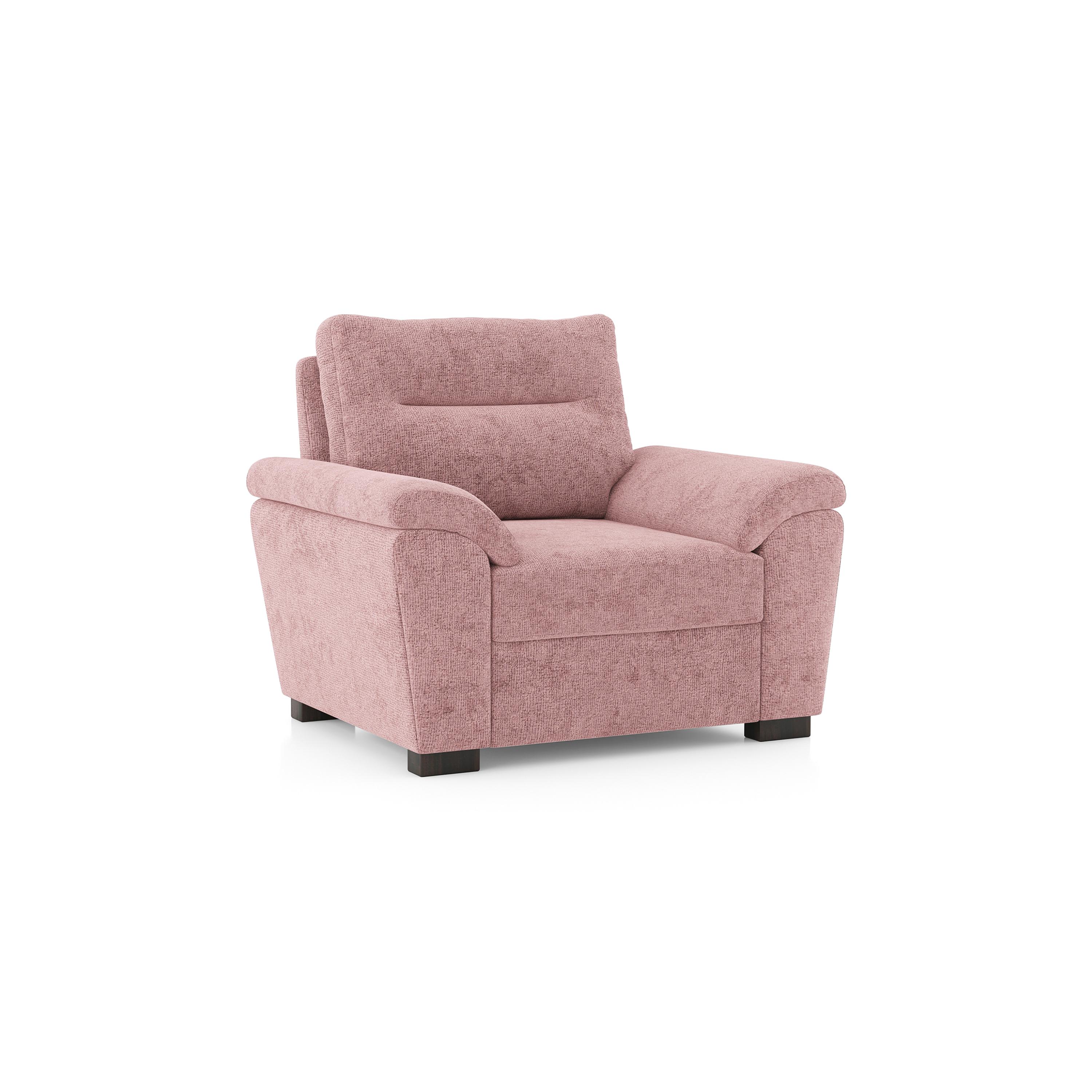 Adelaide Essential 1 Seater Fabric Sofa In Desert Rose