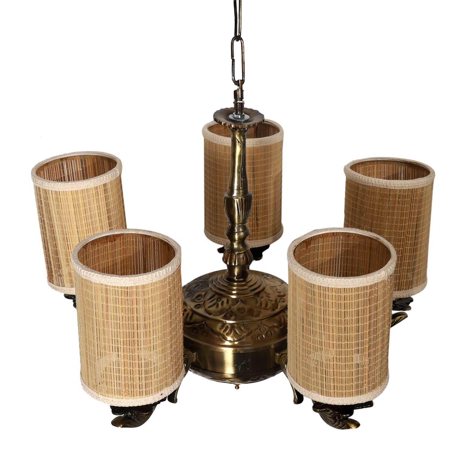 Devansh Dual Steel Metal  Wallmounted Lamp With Beige Jute  Shade