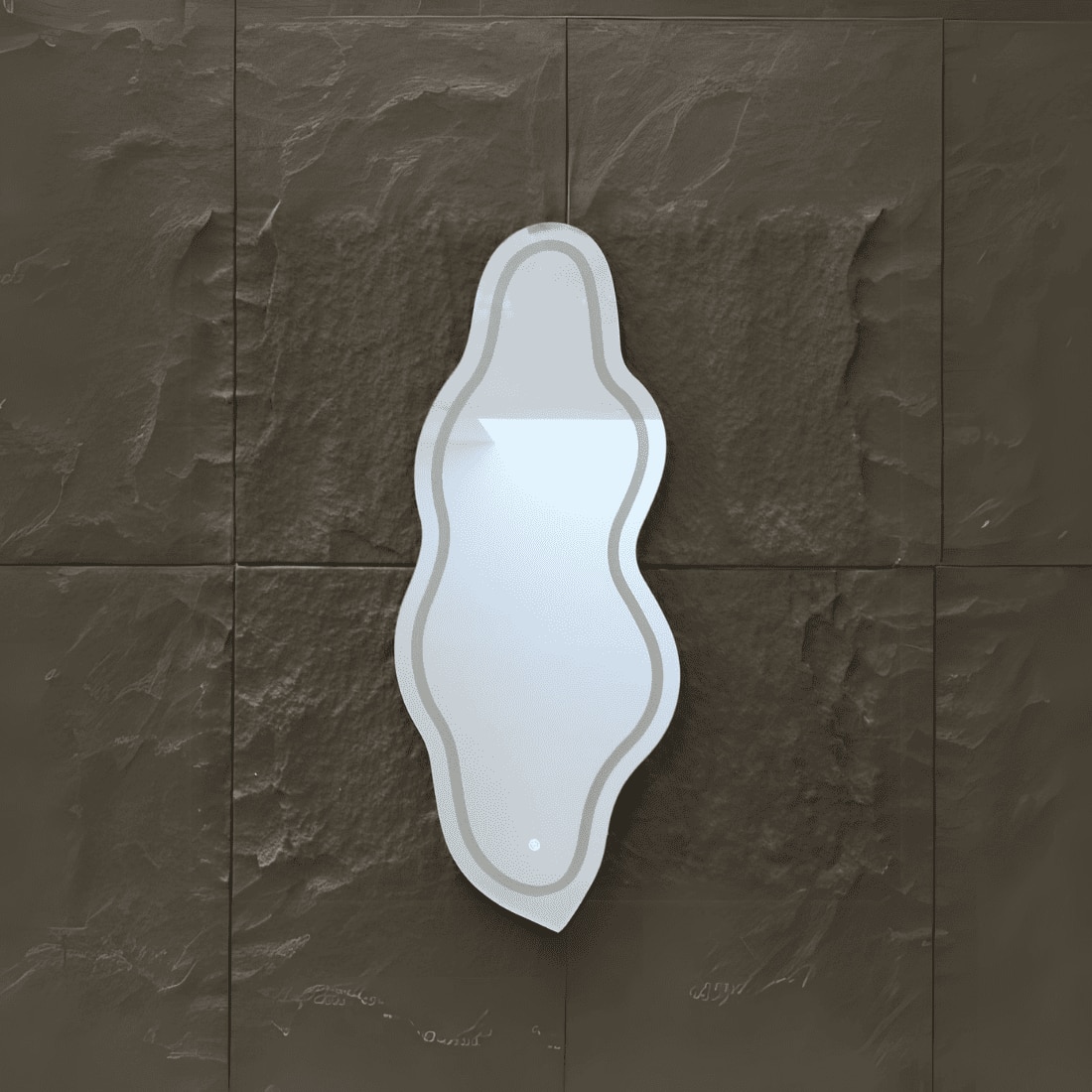 LED Sculpted Mirror Light - Modern Stylish and Illuminated  Mirror