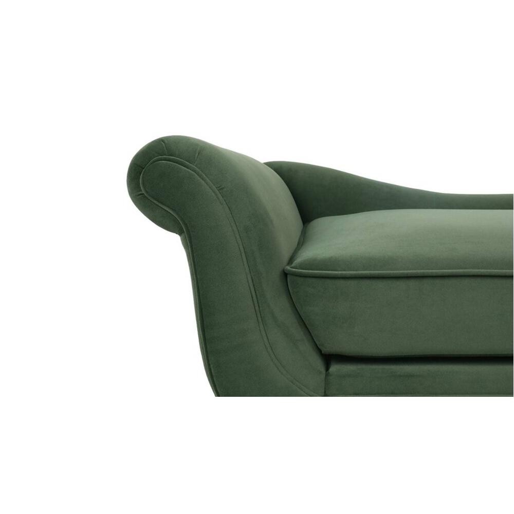 Kabera Velvet Chaise Launger in Green Colour