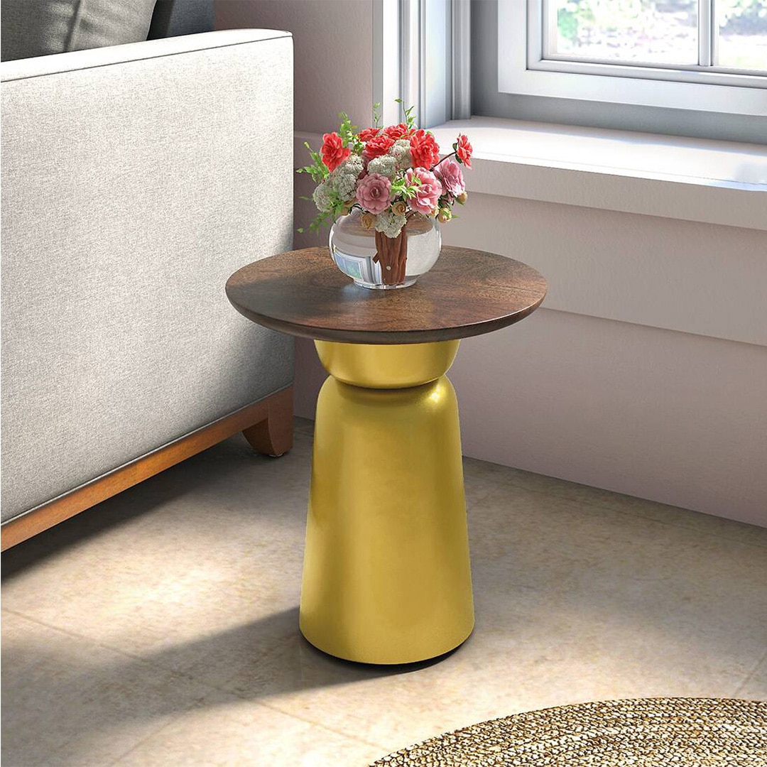 Rostrum Solid Wood Side Table