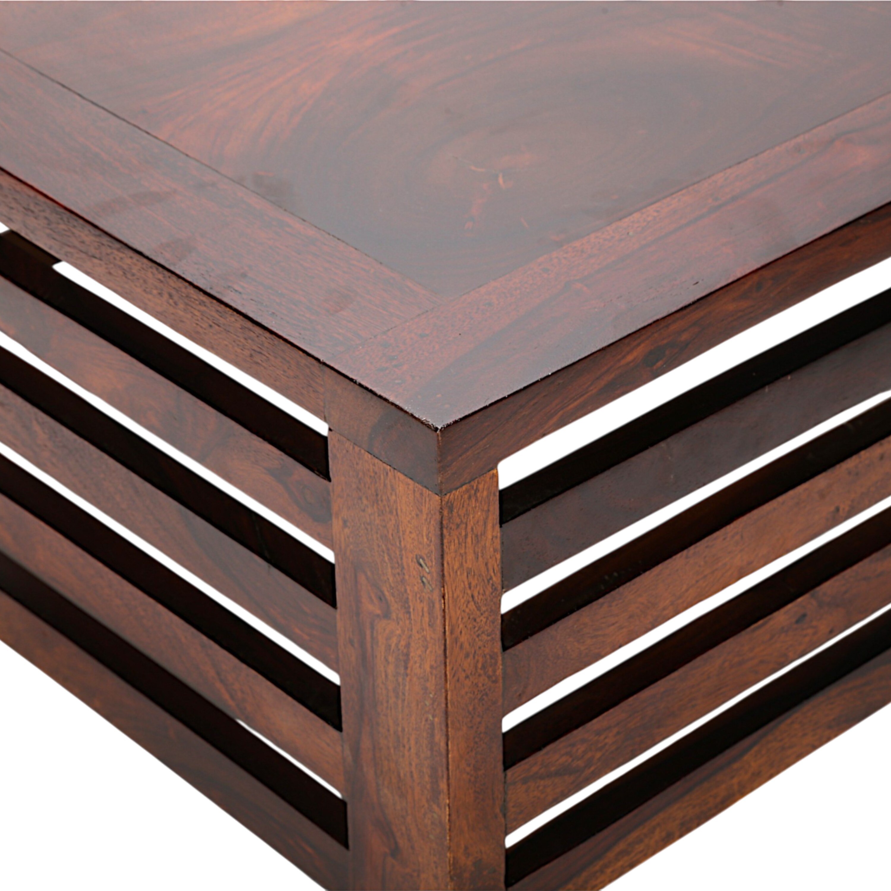 Kingsville Sheesham Wood Coffee Table In Dark Walnut Finish