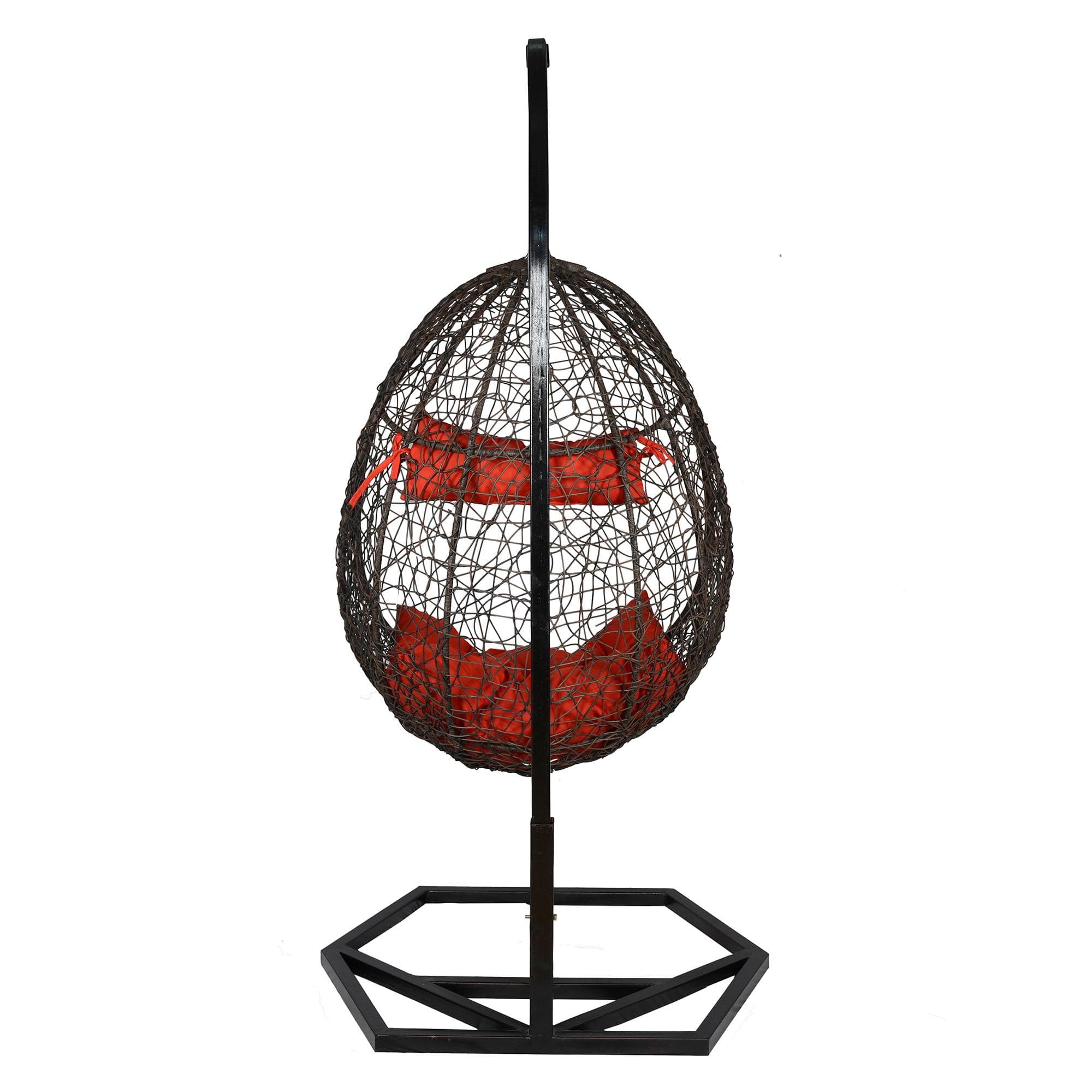 Bern Wicker Swing In Black And Brown Color