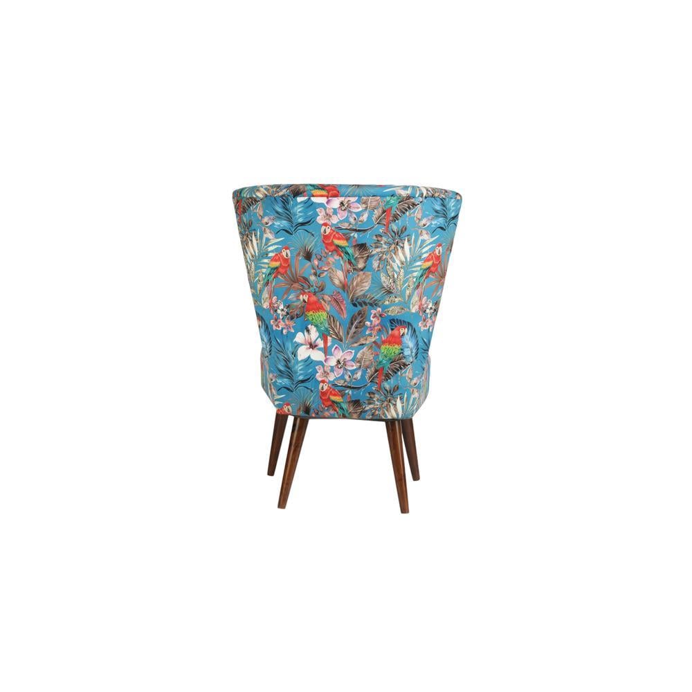 Cristan Solid Wood Lounge Chair In Multicolour