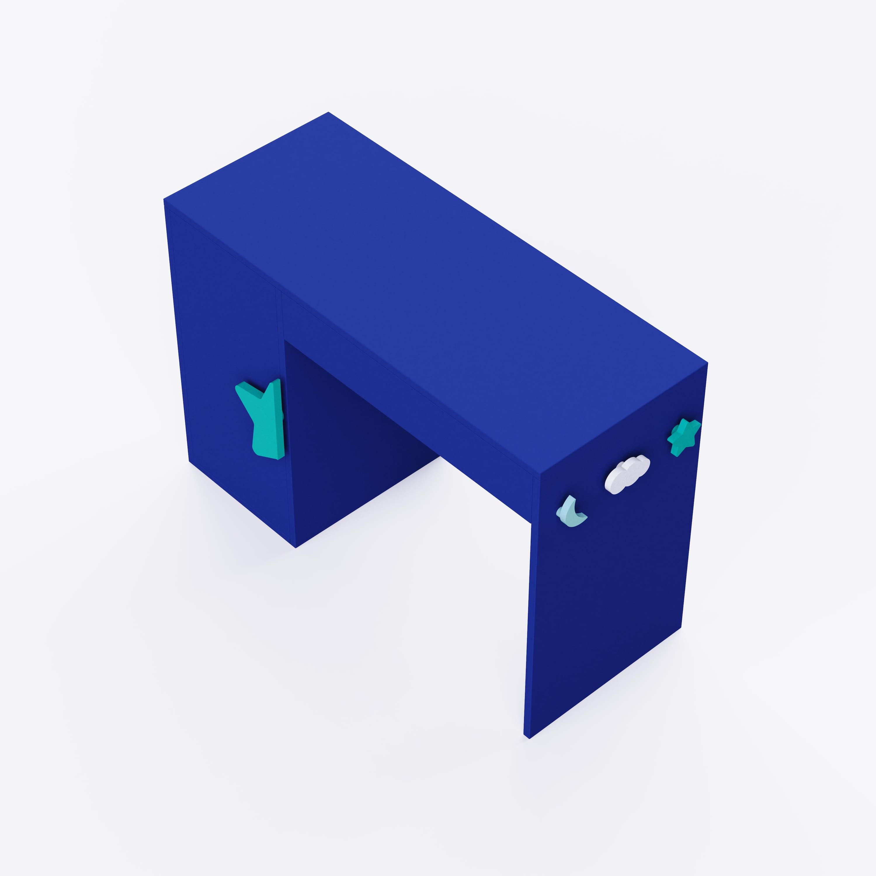 Curious Koala Study Table In Electric Blue Colour