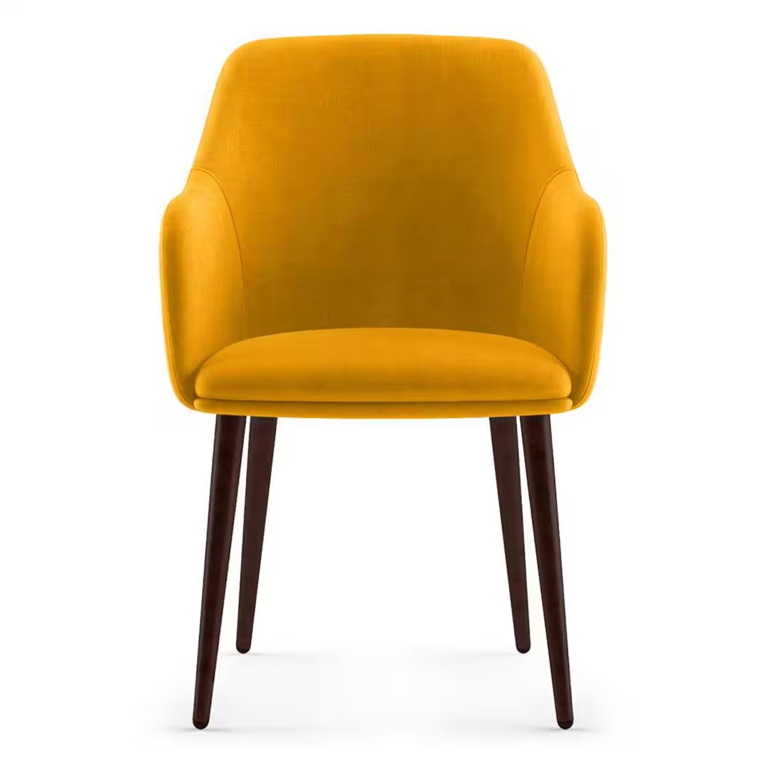 Owen Lounge Chair in  Matte Mustard Yellow Colour
