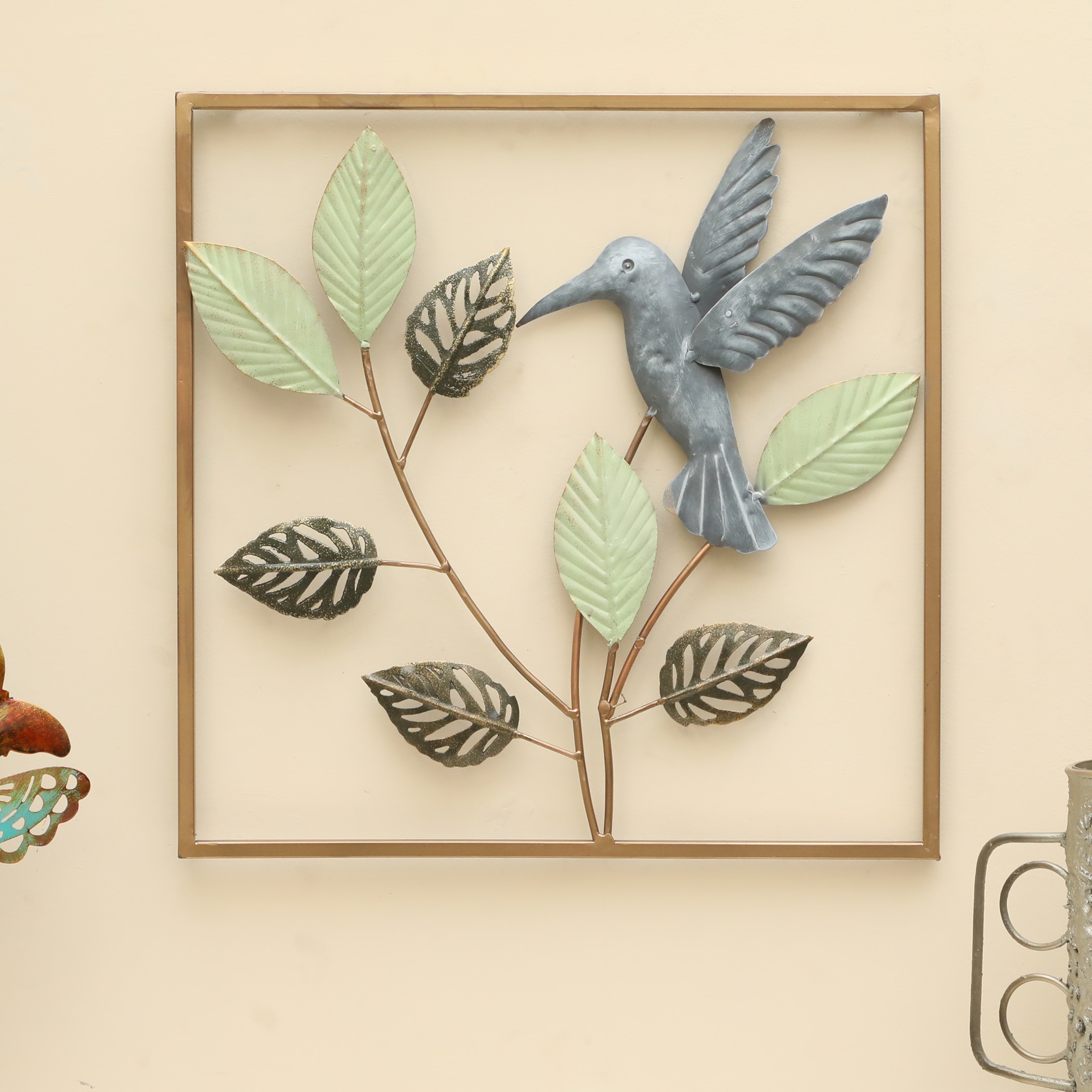 W-Usha Abstract Metal Wall Decor in Multicolor Set of 1 - Vedas Exports