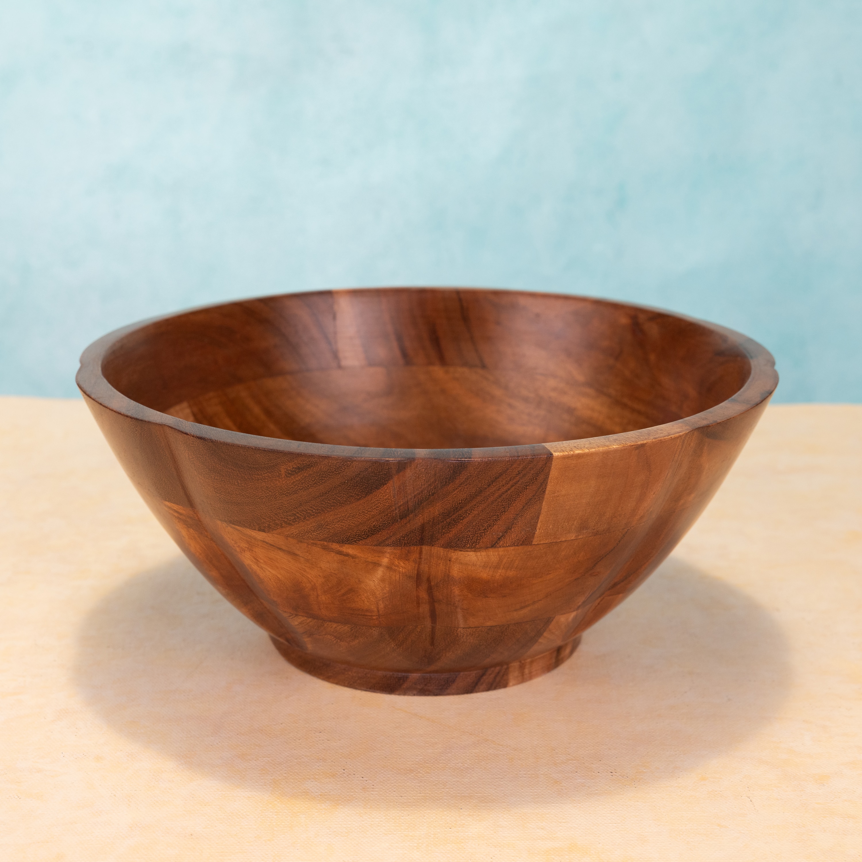 Ireka Home Kosha Acacia Wood Bowl Medium – Serving Bowl - Ireka Homes
