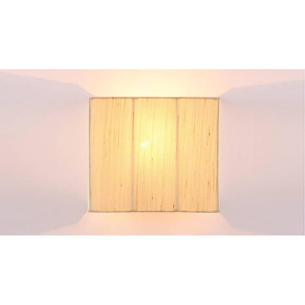 Leighanna Off White Fabric Wall Light
