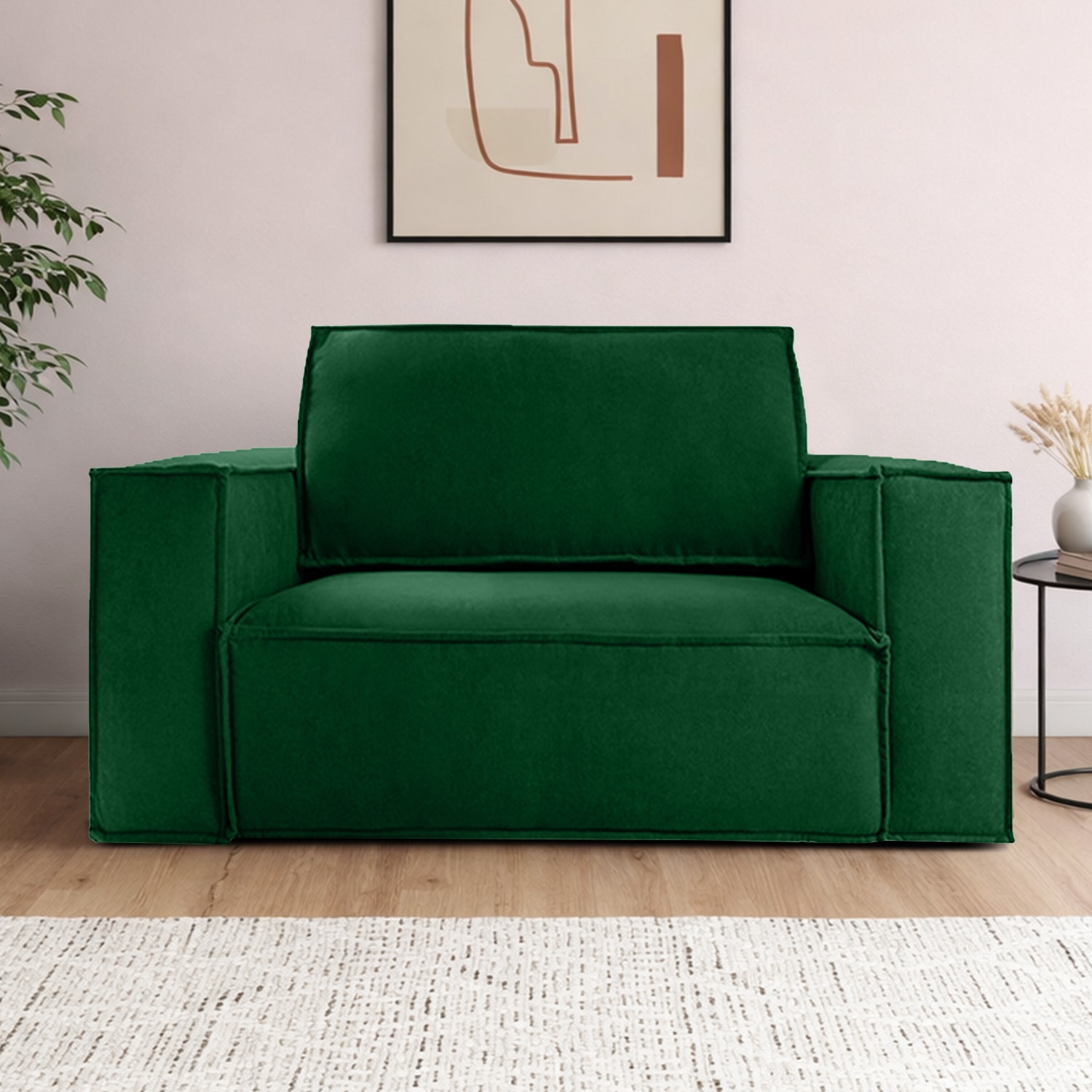 Skult Pull Out Sofa cum Bed in Green Colour