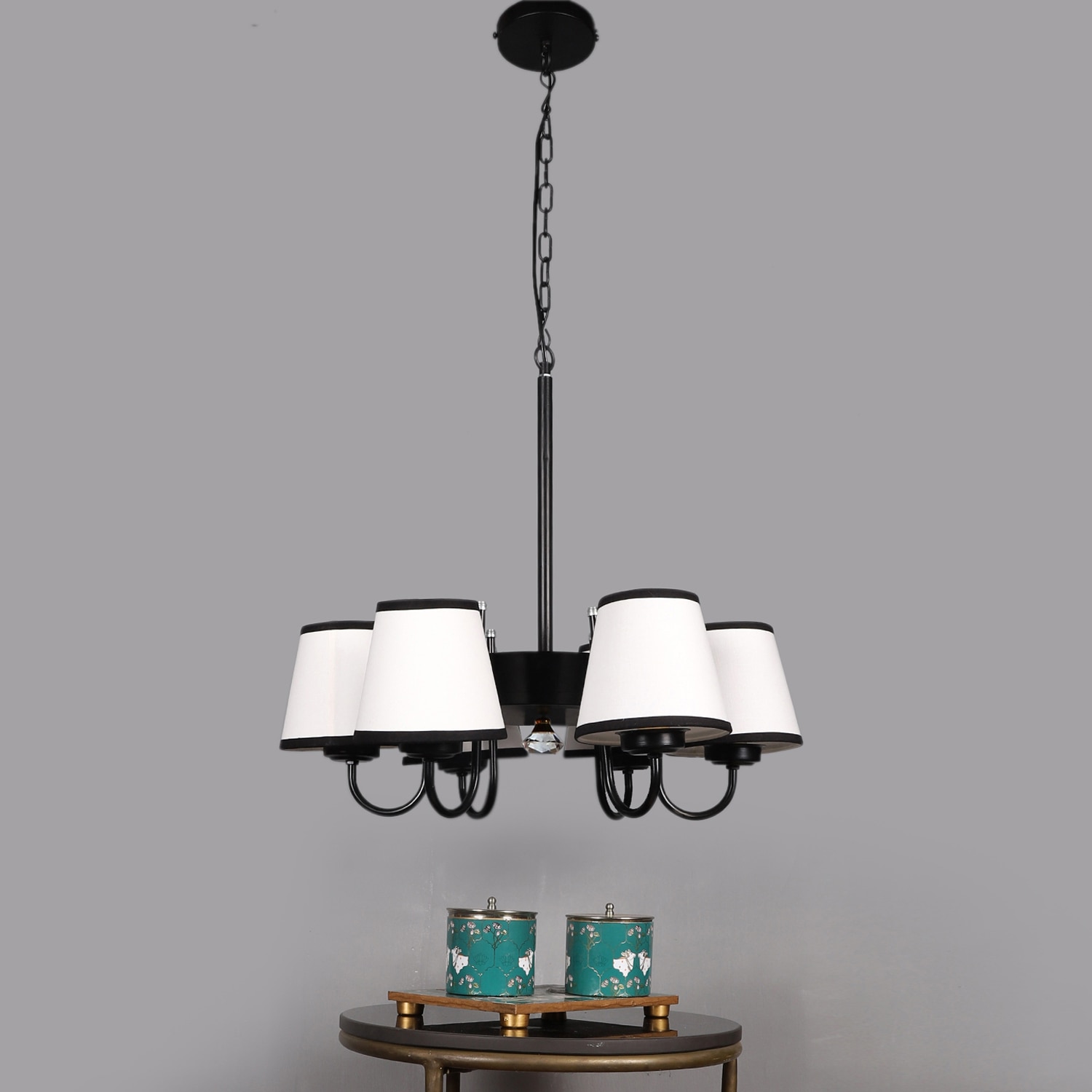 Devansh Steel Wall Mounted Lamp With Beige Jute Shade
