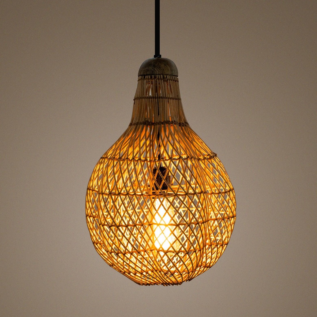 Cage Handcrafted Hanging Lamp Small - Orange Tree