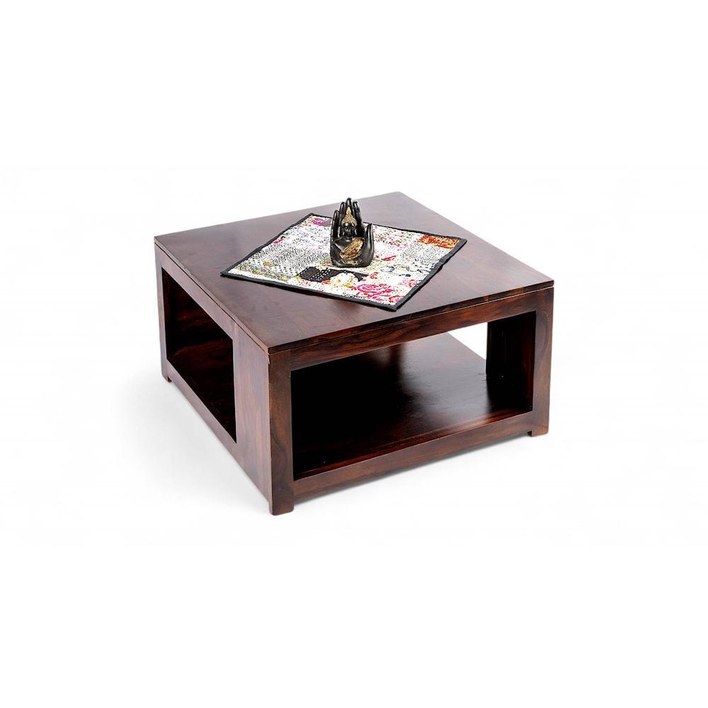 Milan Sheesham Wood Coffee Table In Walnut Finish
