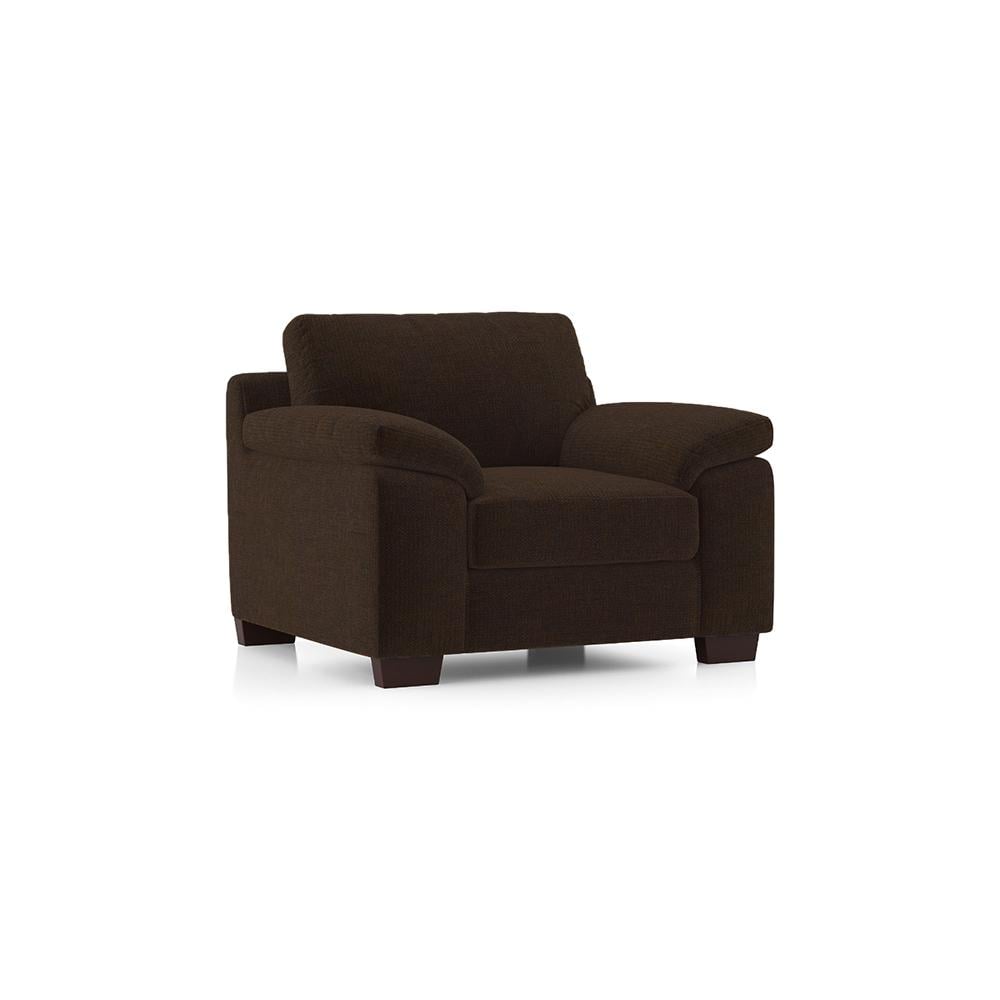 Esquel Premium 1 Seater Fabric Sofa in Dark Earth Colour