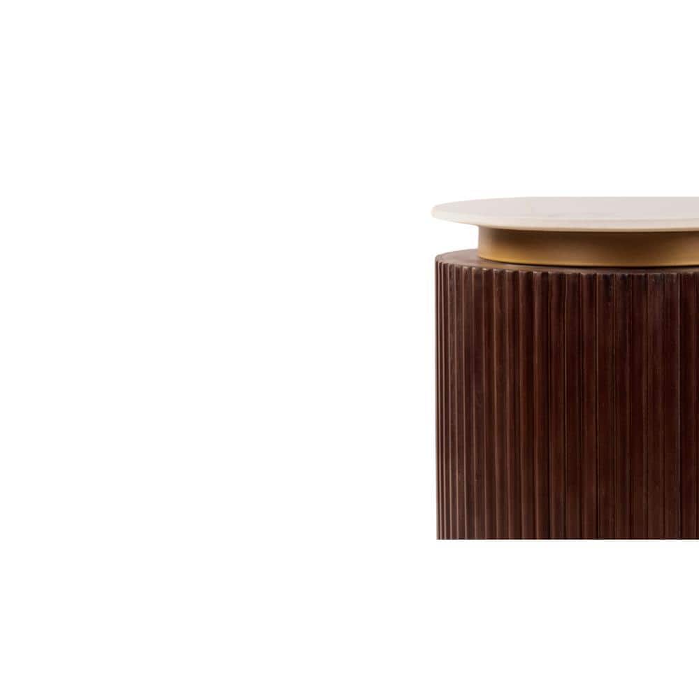 Roswell Side Table in Dark Walnut Finish