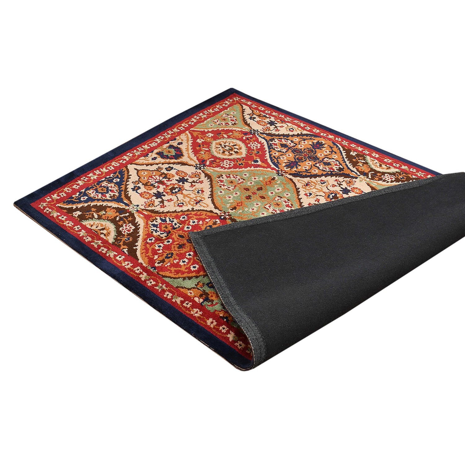 Multicolor Traditional Machine Made Polyester 2 X 5 Feet Carpet