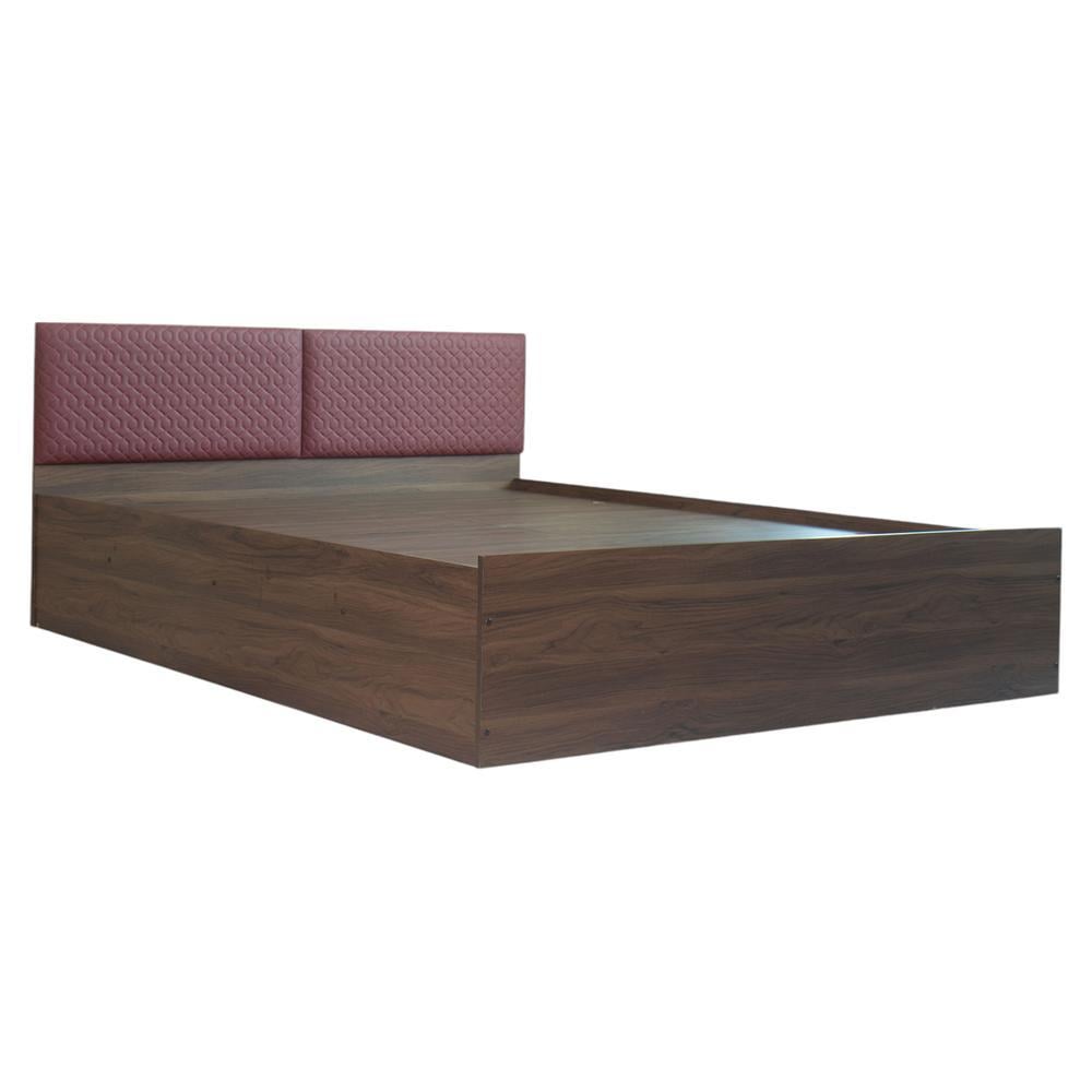 Viveka Engineered Wood Queen Size Bed In Walnut Finish