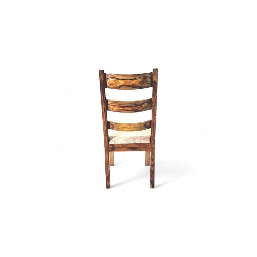 Newport Sheesham Wood   Dining Chair in Jute Beige     TEAK FINISH