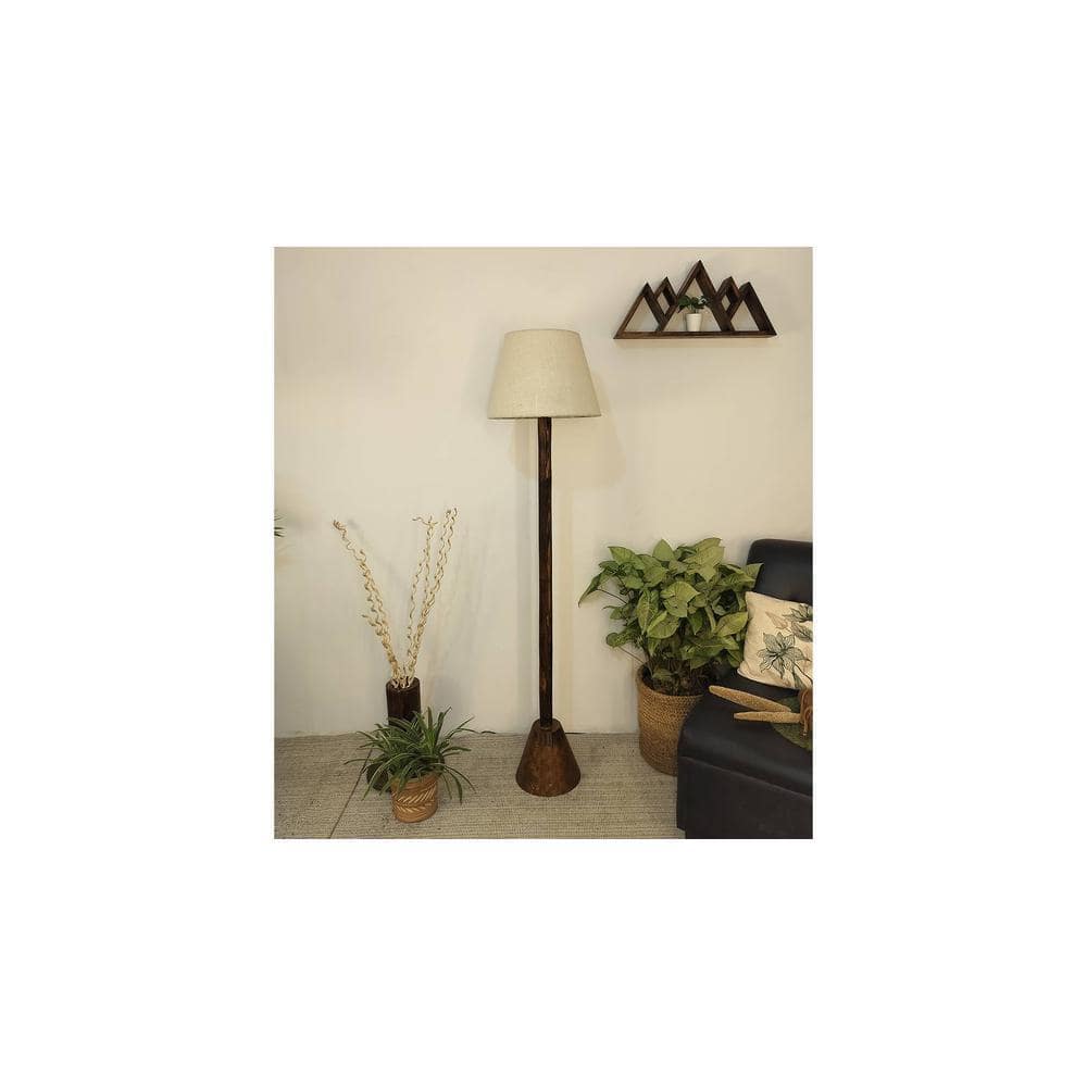 Brice Beige Jute Floor Lamp with Beige Jute Base