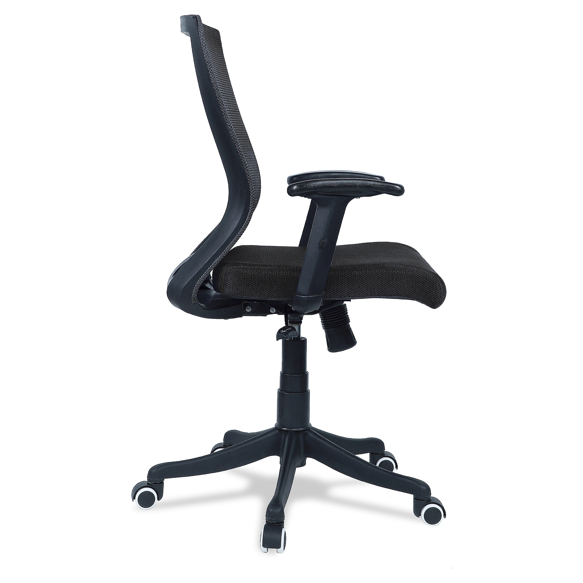 Ebeaony Mid Back Ergonomic Chair in Black Colour