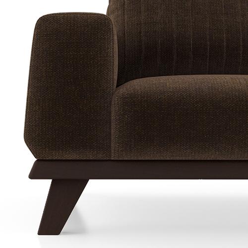 Granada Premium 2 Seater Fabric Sofa in Dark Earth Colour