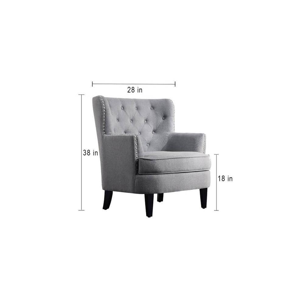 Brogen Accent Chair in Grey Colour