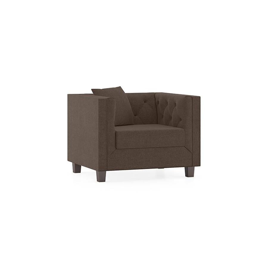 Windsor Essential 1 Seater Fabric Sofa in Daschund Brown Colour