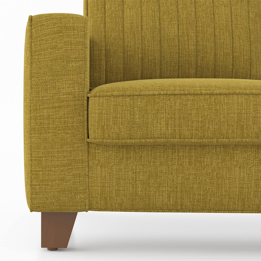 Apollo Neo 3 Seater Fabric Sofa in Olive Green Colour (Back Height : Regular, Cushion Type : Hard)