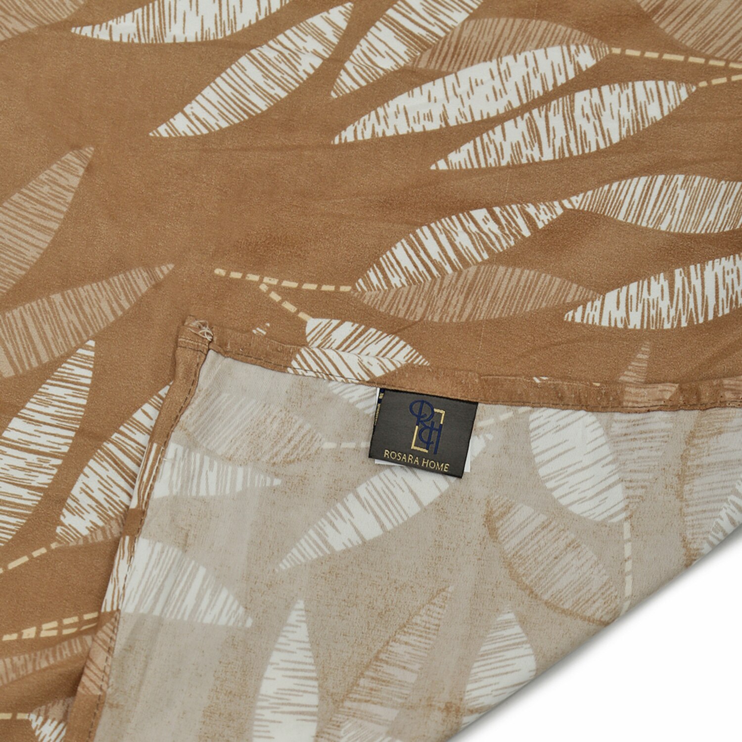 Brown Floral 180 TC Flat 1 Queen  Bedsheet with 2 Pillow Covers