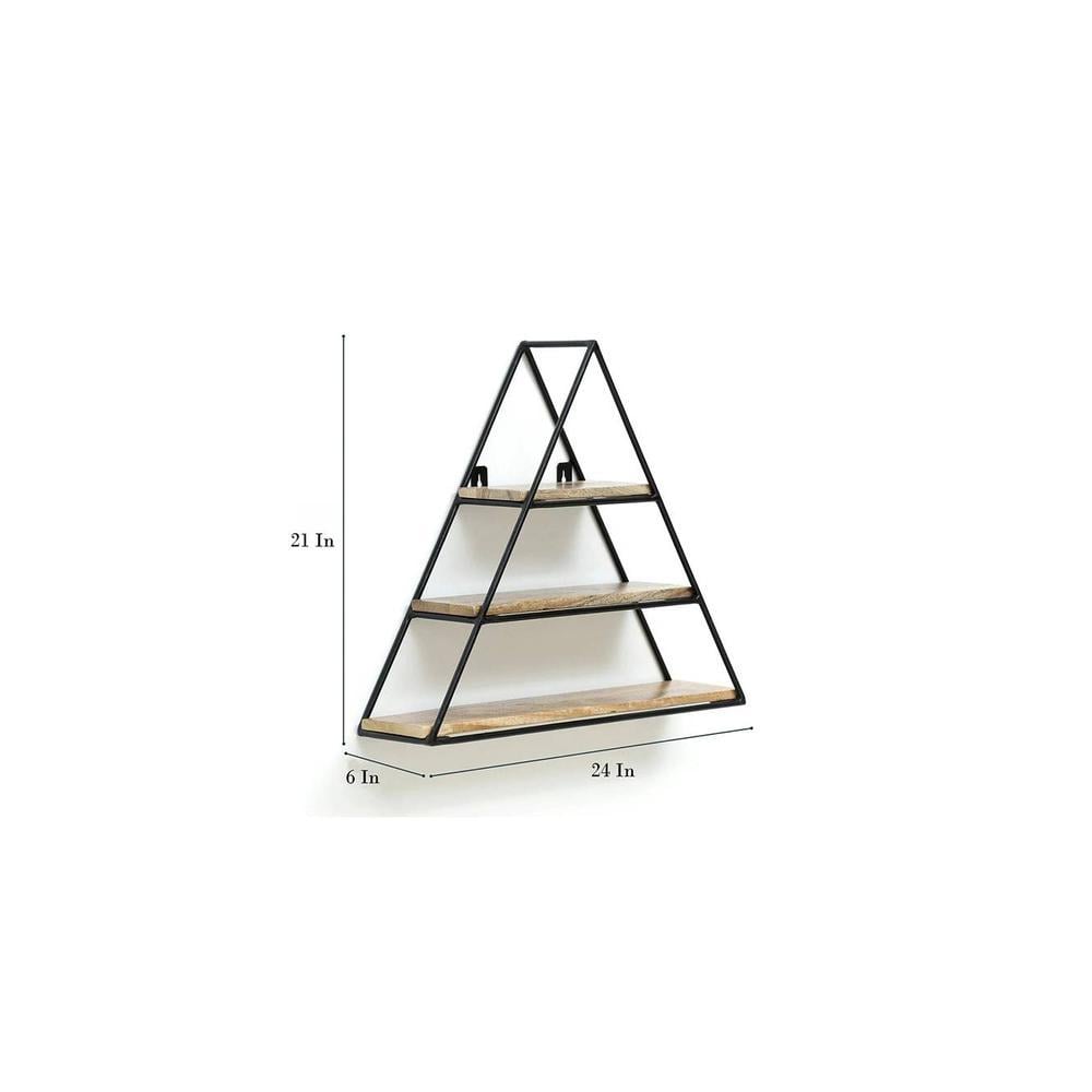WOODENMOOD Triangle Wall Rack