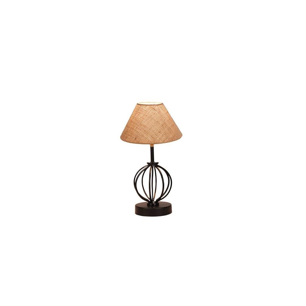 Lia Beige Jute Table lamp with Iron Base