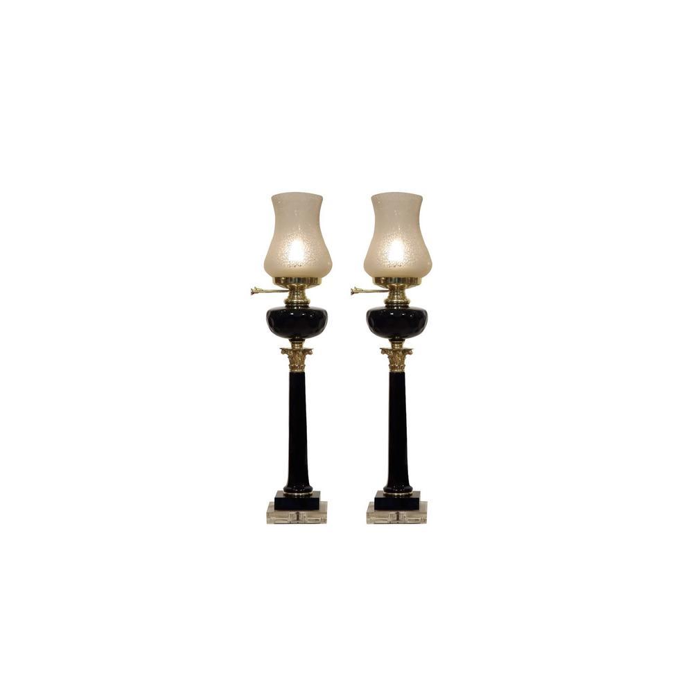 Black oil Glass lamp