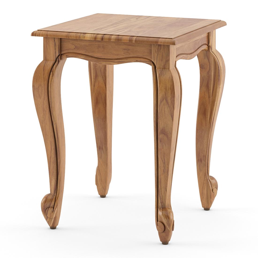 Taahira Side Table Natural Teak Finish