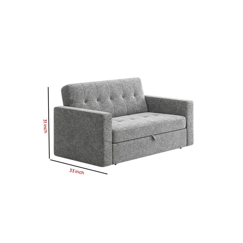 Hajel 3 Pull Out Sofa Cum Bed In Grey Colour