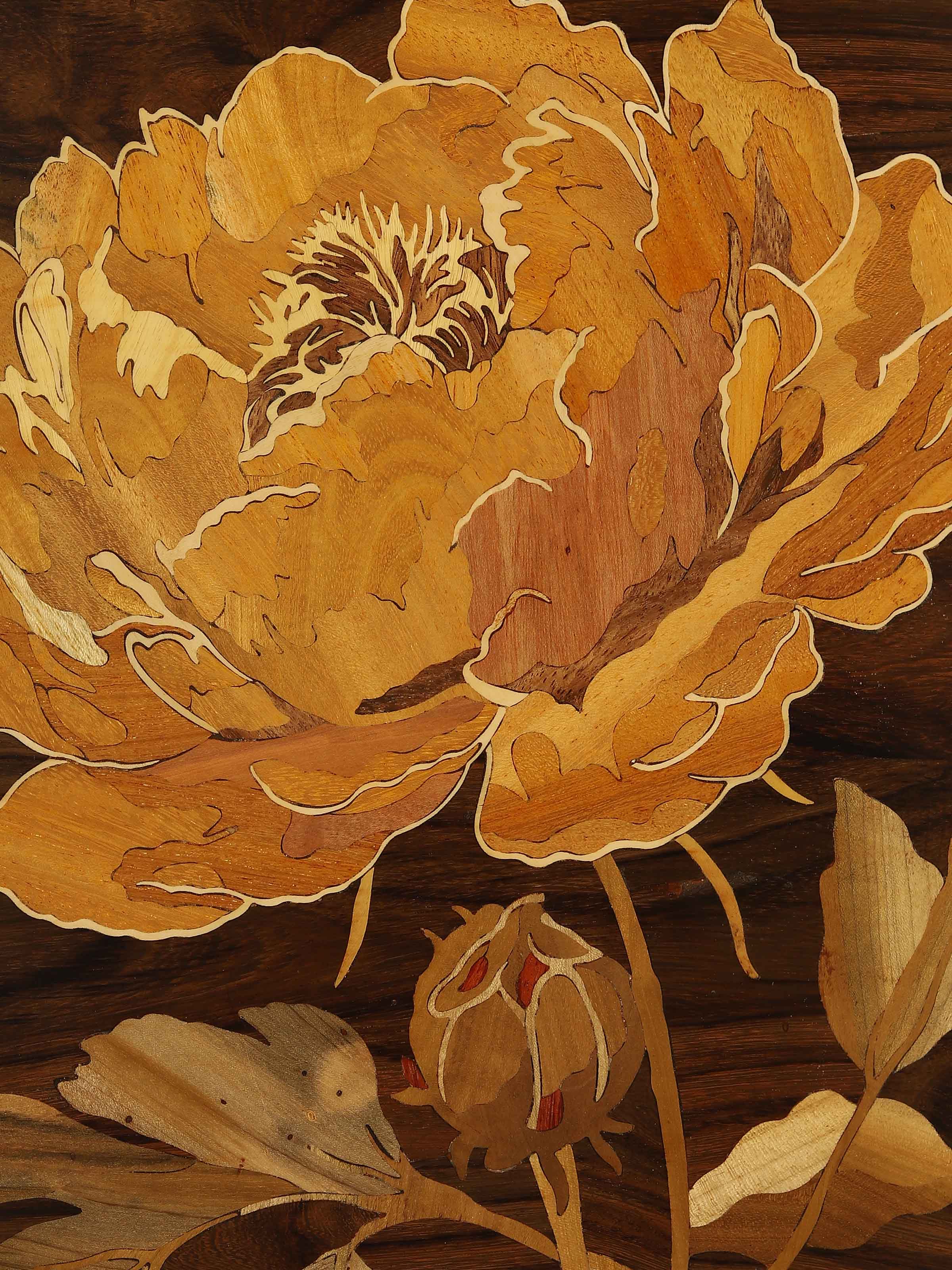 Flower Mysore Rosewood Inlay