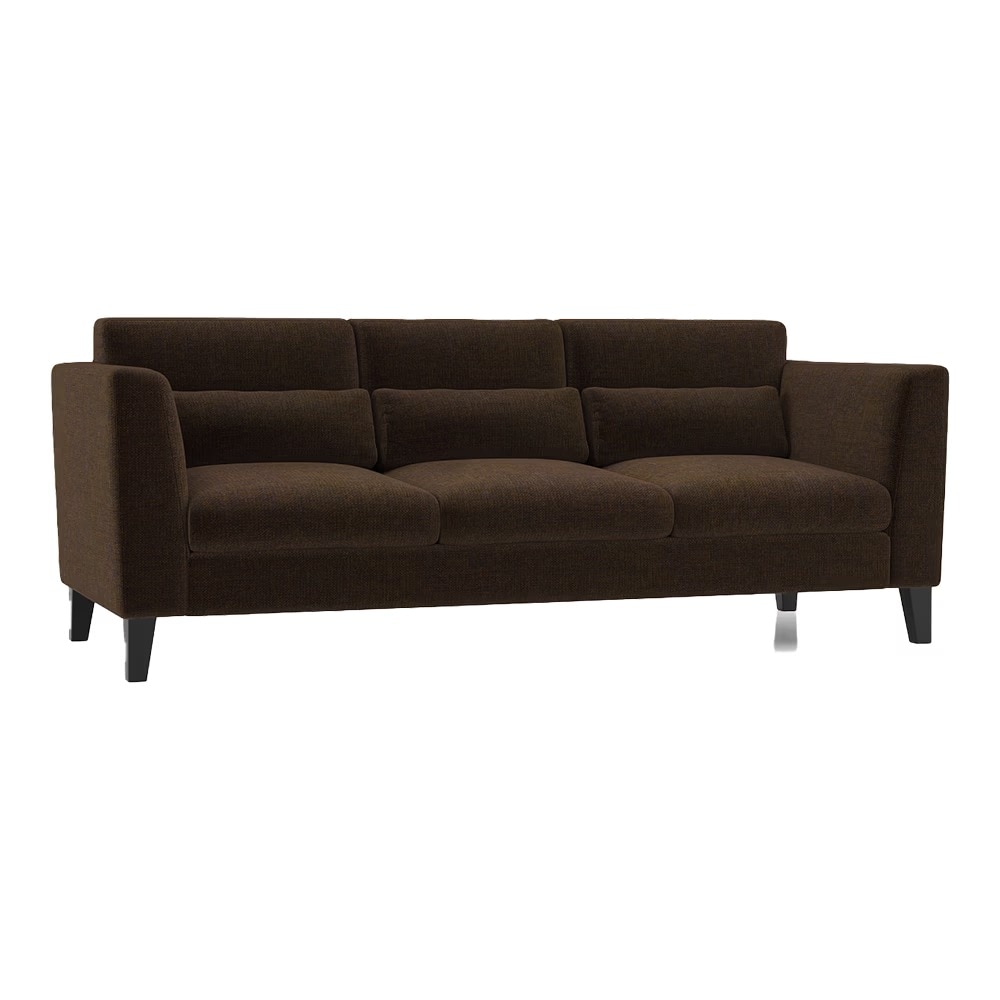 Lewis Sofa (Colour : Dark Earth, Cushion : Hard, Seater : 3+1+1)