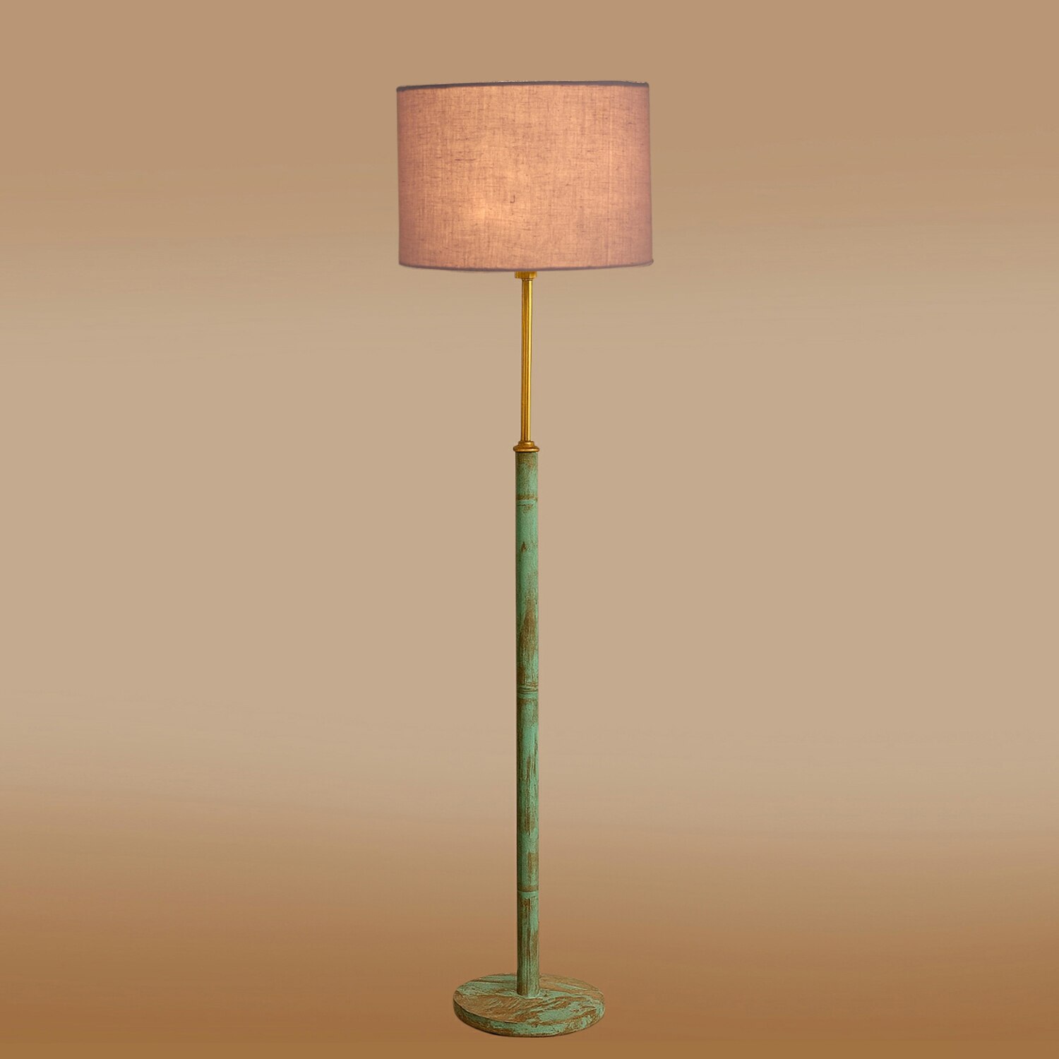 Devansh Wood & Metal Floor Lamp