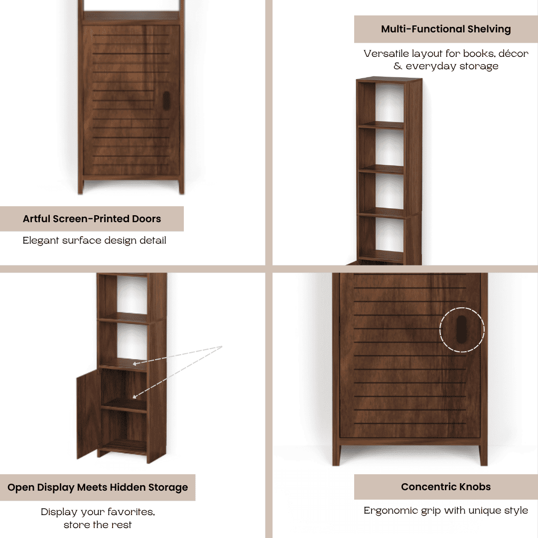 Barnia Engineered Wood Bookshelf In Brown Maple Finish